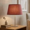 Abatjour Drum em Linho Vermelho D40cm