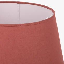Abatjour Drum em Linho Vermelho D40cm
