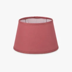 AbatJour Oval em Seda Vermelho D20,5cm