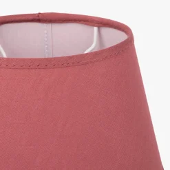 AbatJour Oval em Seda Vermelho D20,5cm