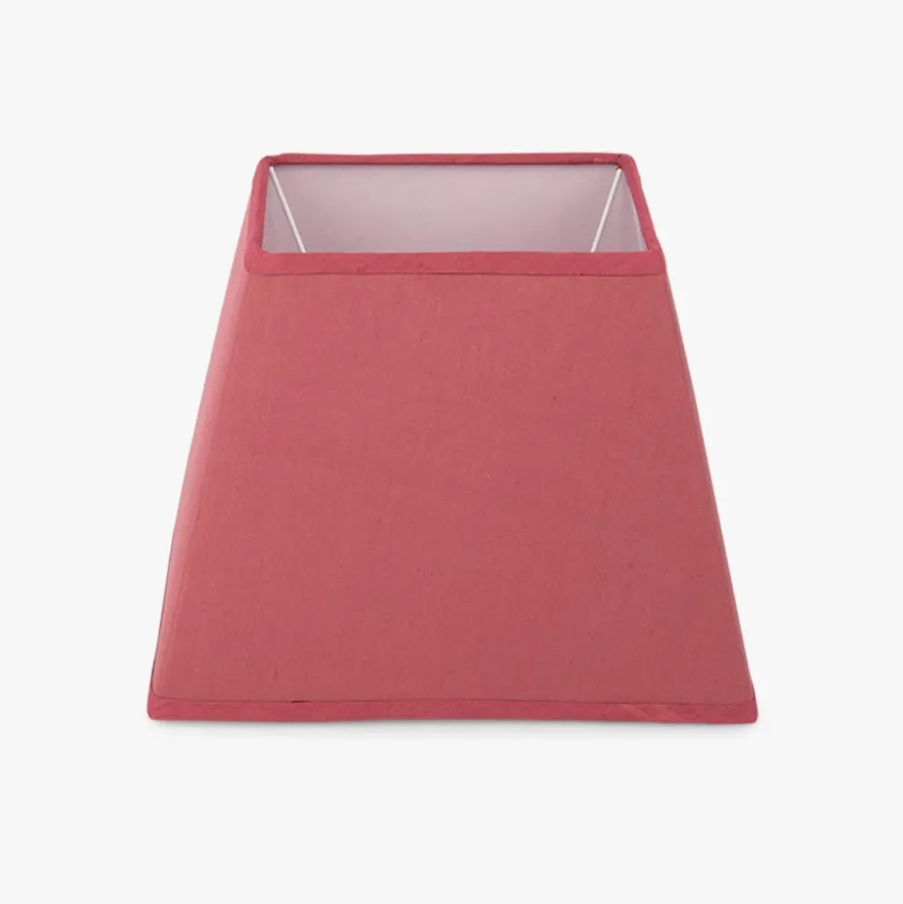 AbatJour Quadrado em Seda Vermelho