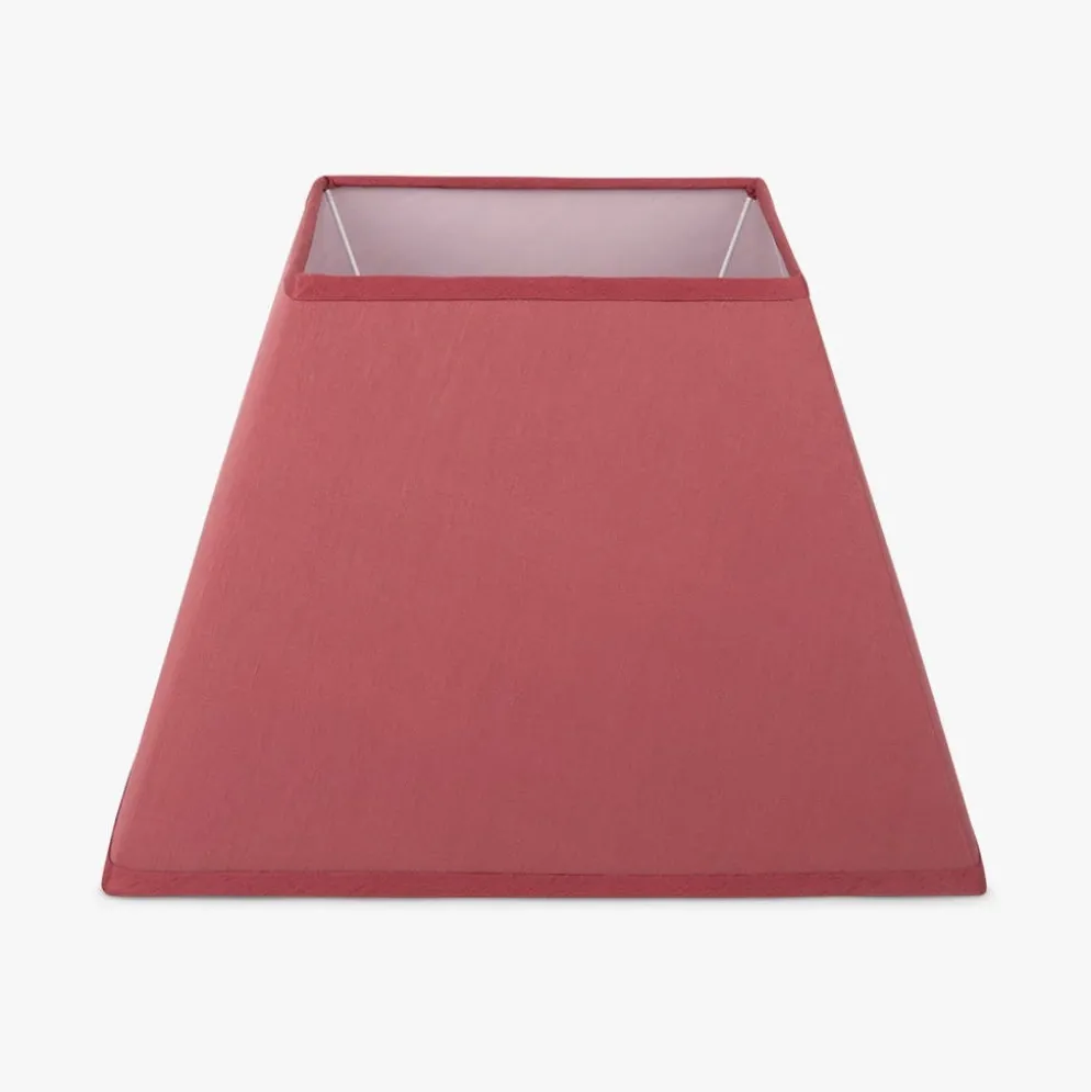 AbatJour Quadrado em Seda Vermelho