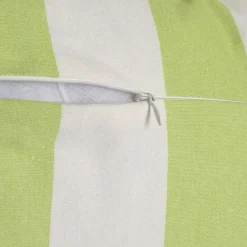 Almofada de Riscas com Folho Verde 50x30