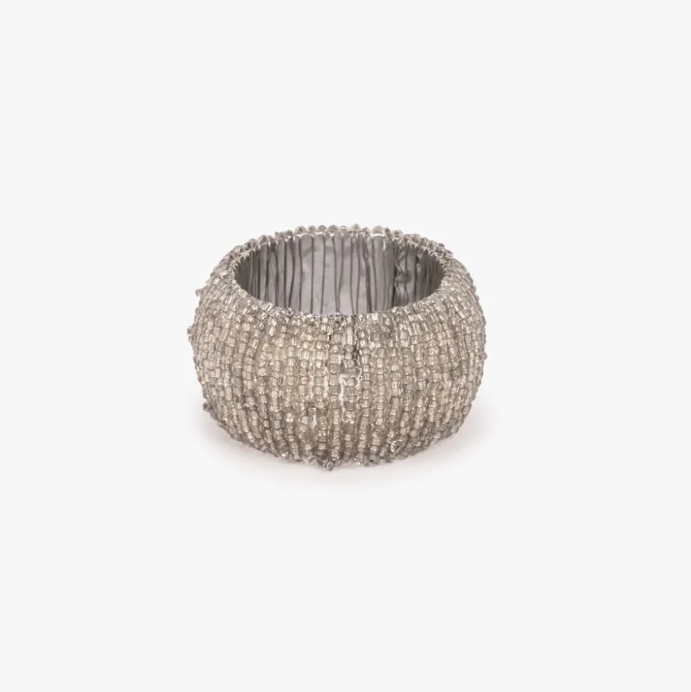 Anel de Guardanapo Missangas Silver