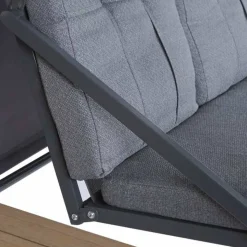 Baloiço de Exterior com 3 lugares Preto