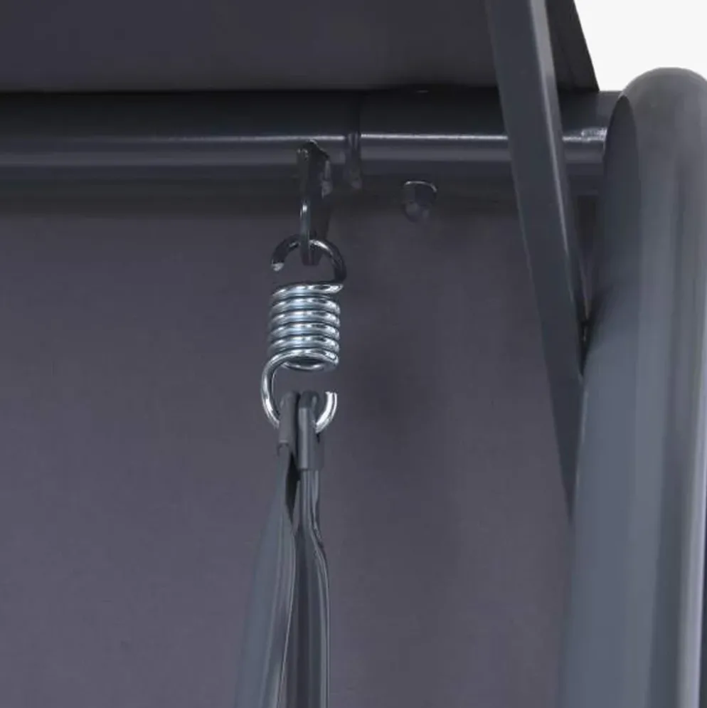 Baloiço de Exterior com 3 lugares Preto