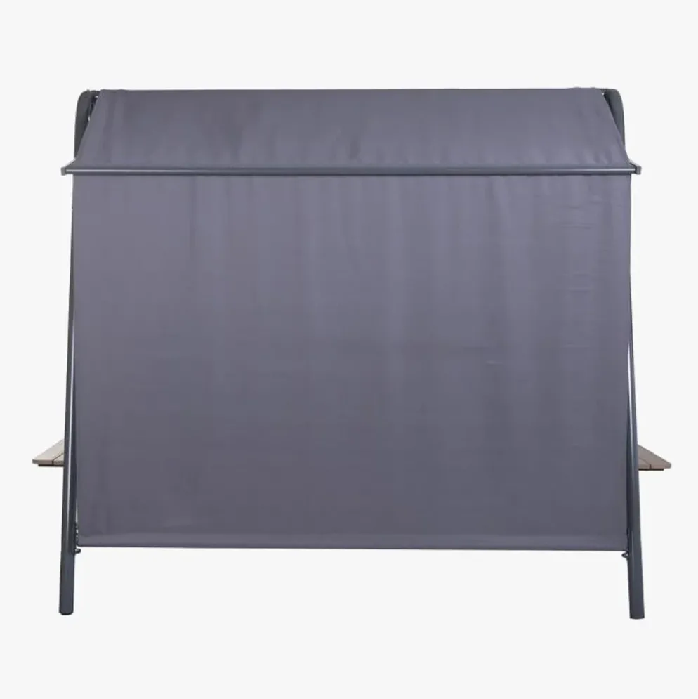 Baloiço de Exterior com 3 lugares Preto