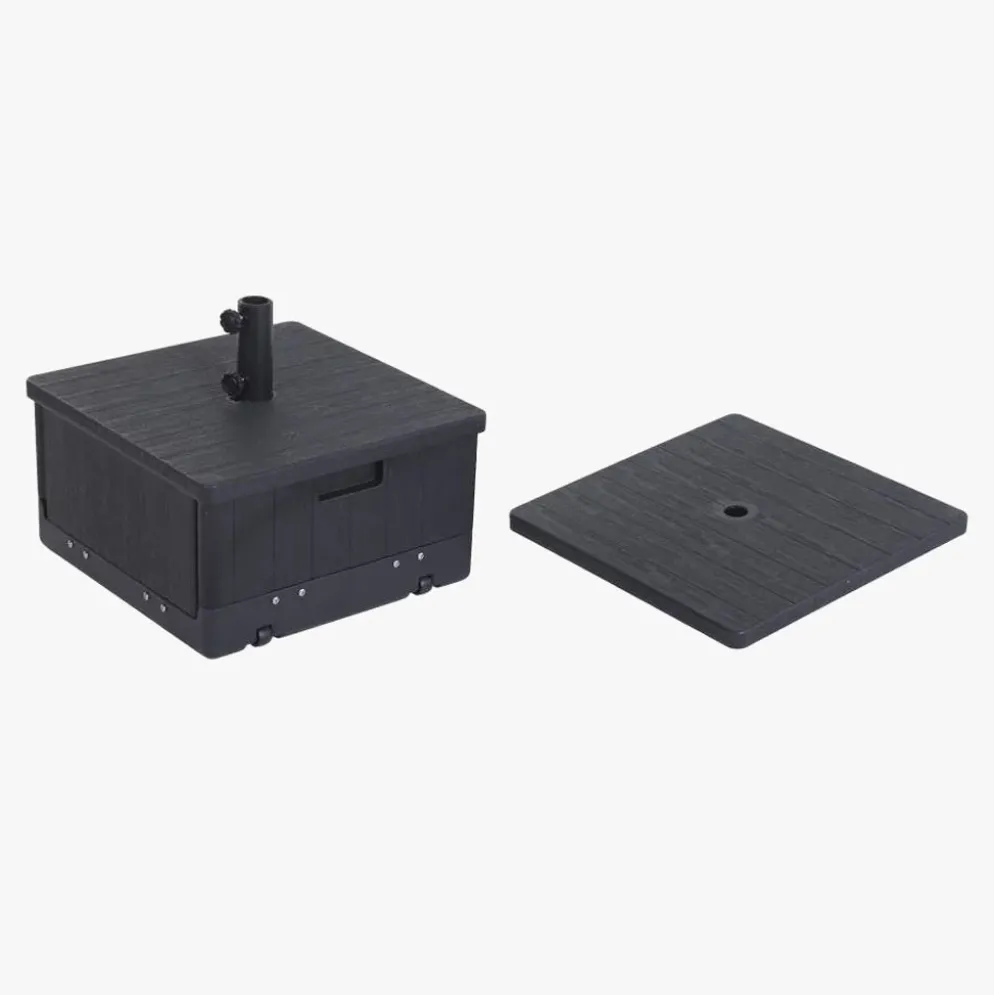 Base de Chapéu de Sol com Mesa de Apoio Preta