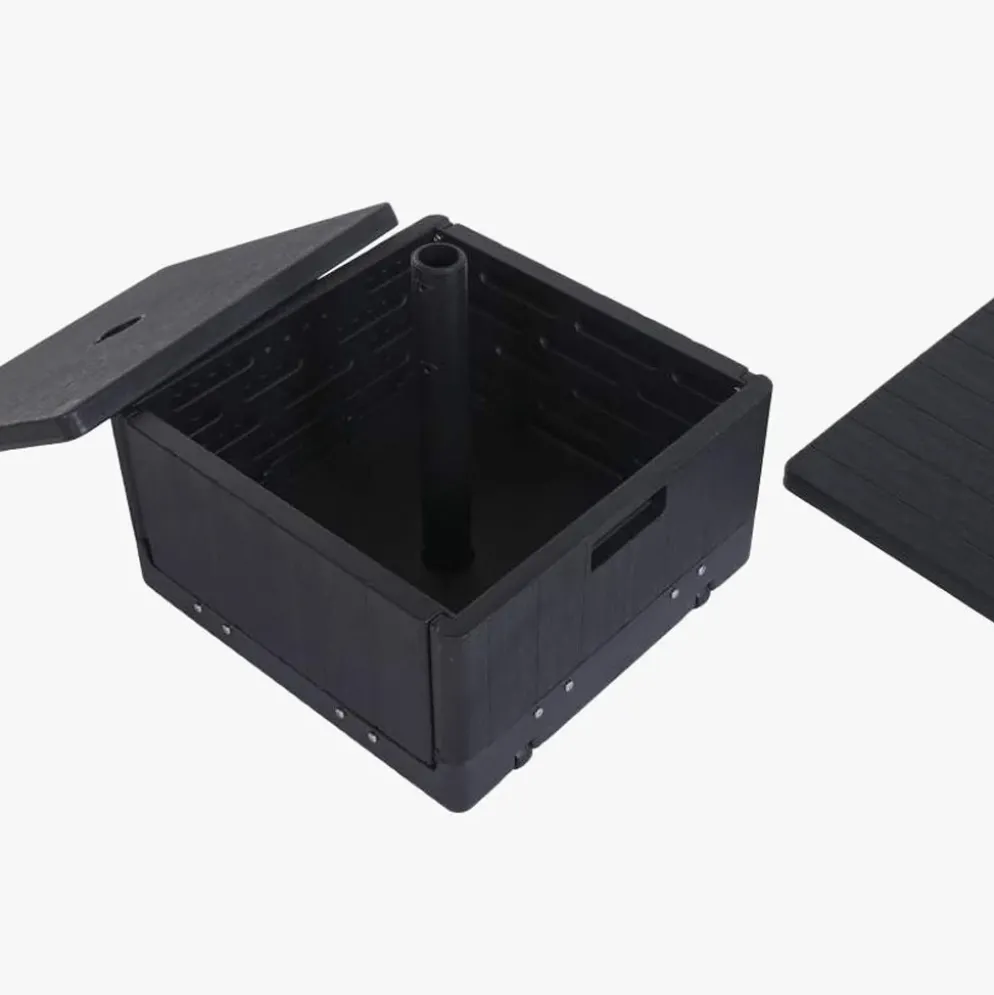 Base de Chapéu de Sol com Mesa de Apoio Preta
