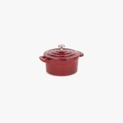 Caçarola Mini de ferro fundido Vermelha D10 cm