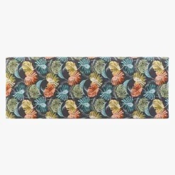 Cabeceira Cama Estofada com Padrão Floral Azul 160 cm
