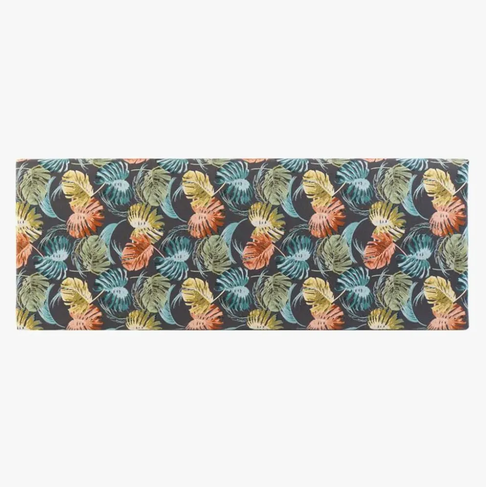 Cabeceira Cama Estofada com Padrão Floral Azul 160 cm