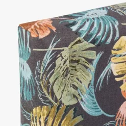 Cabeceira Cama Estofada com Padrão Floral Azul 160 cm
