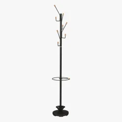 Cabide de Pé com Suporte Preto 185 cm