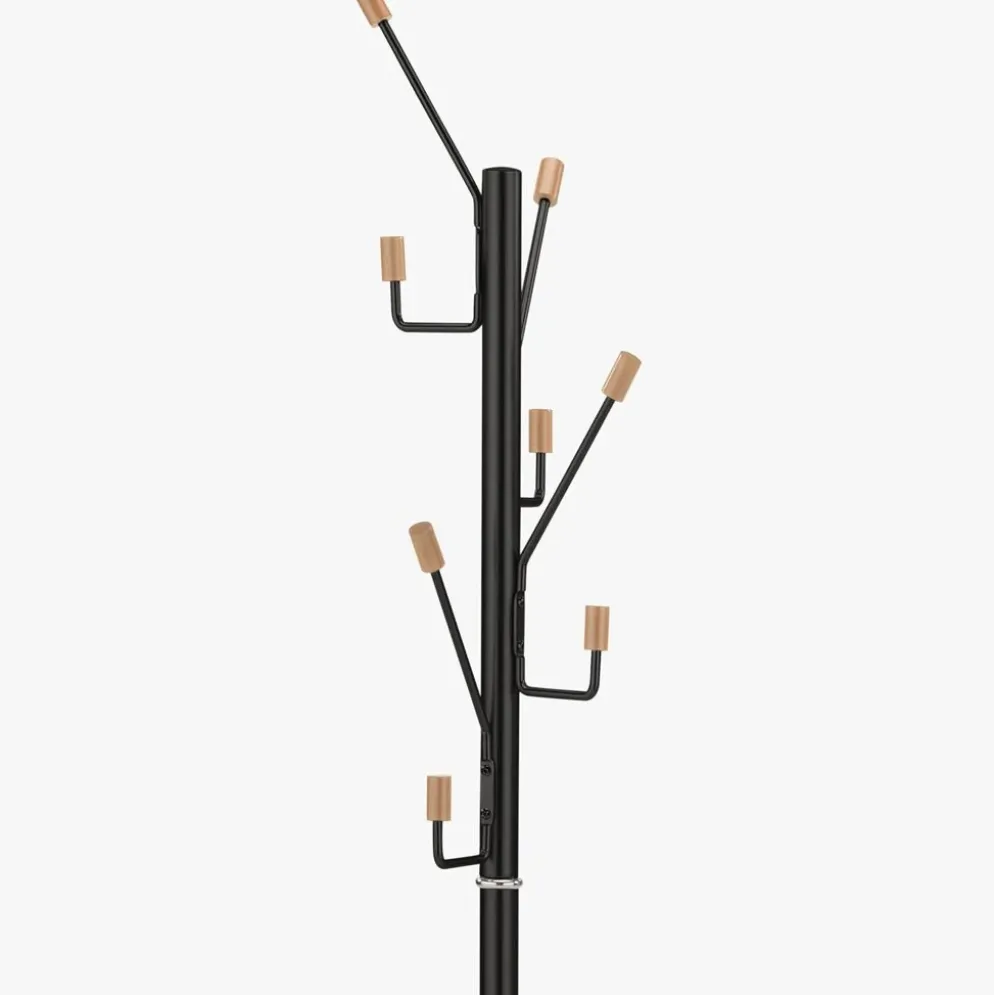 Cabide de Pé com Suporte Preto 185 cm
