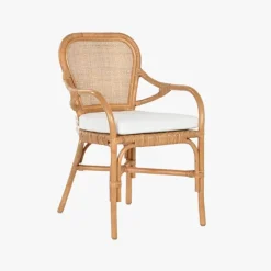 Cadeira de Bambu e Rattan Natural