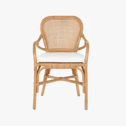 Cadeira de Bambu e Rattan Natural