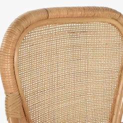 Cadeira de Bambu e Rattan Natural