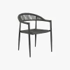 Cadeira de Metal e Rattan Preta