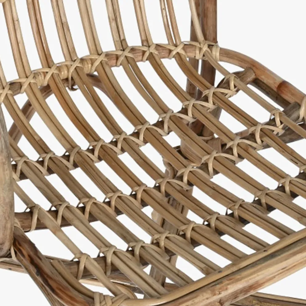 Cadeira de Rattan e Bambu