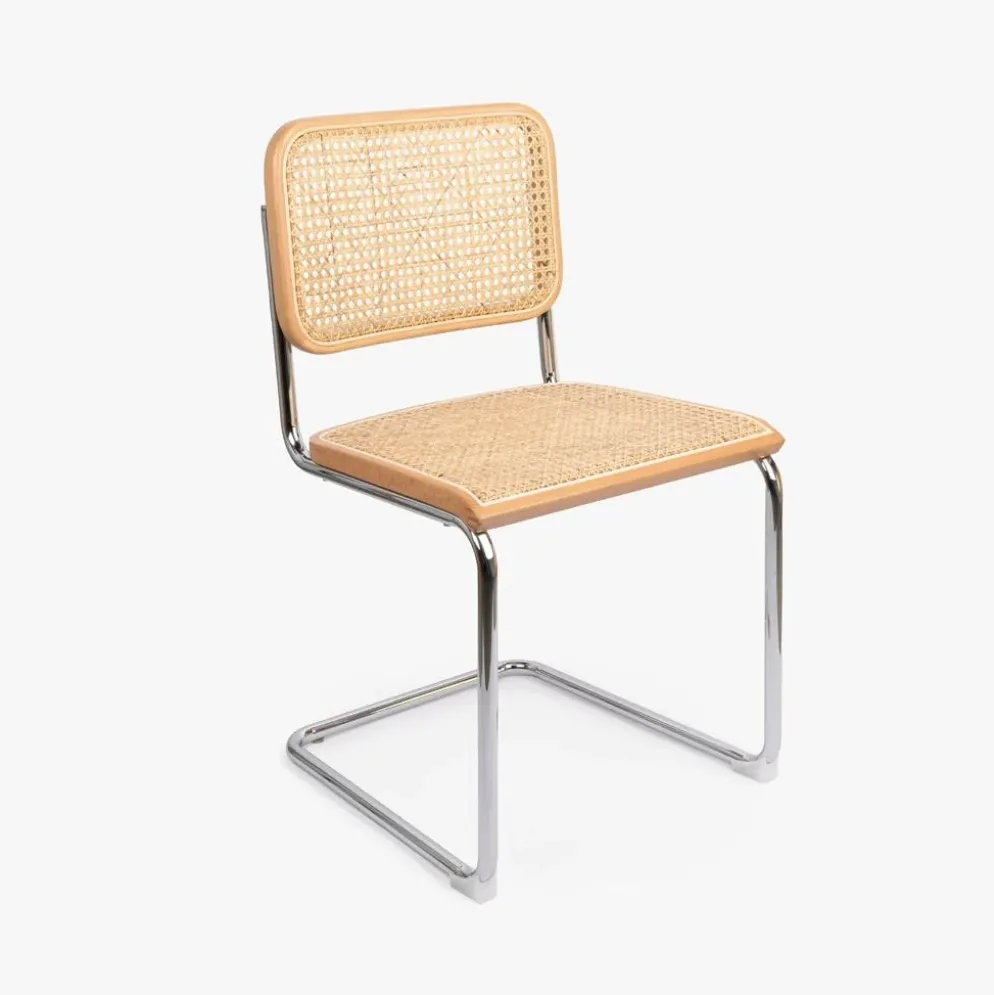 Cadeira Rattan Natural com Metal