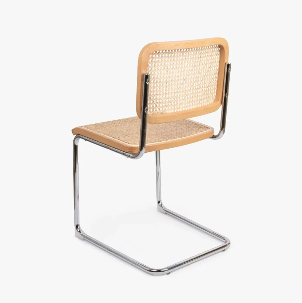 Cadeira Rattan Natural com Metal