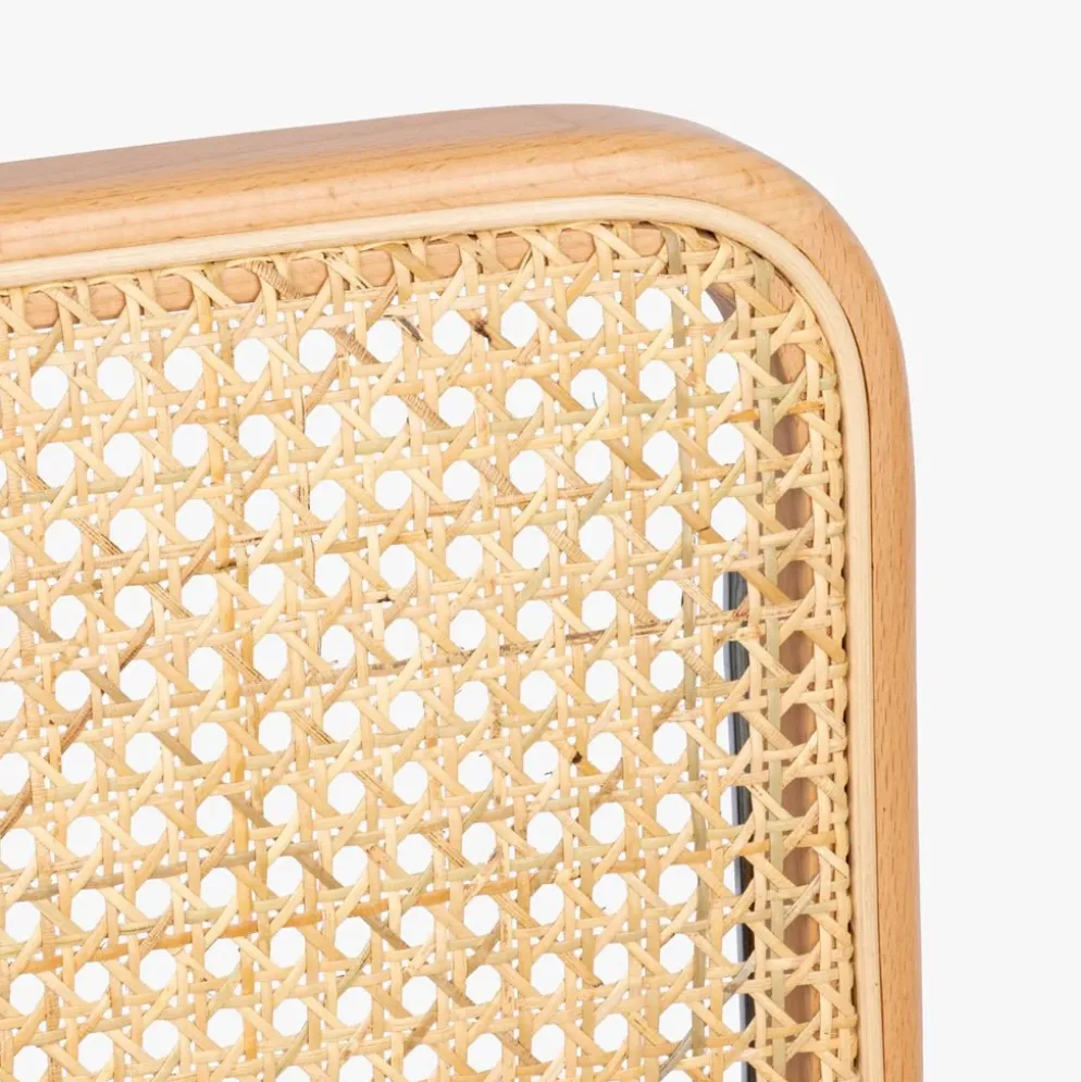 Cadeira Rattan Natural com Metal