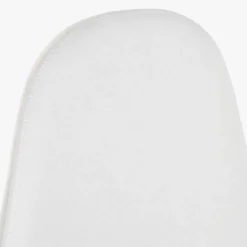 Cadeira Tecido Branco com Pés Efeito Madeira