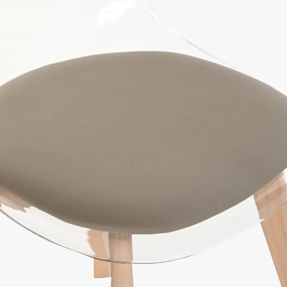 Cadeira Transparente Bege