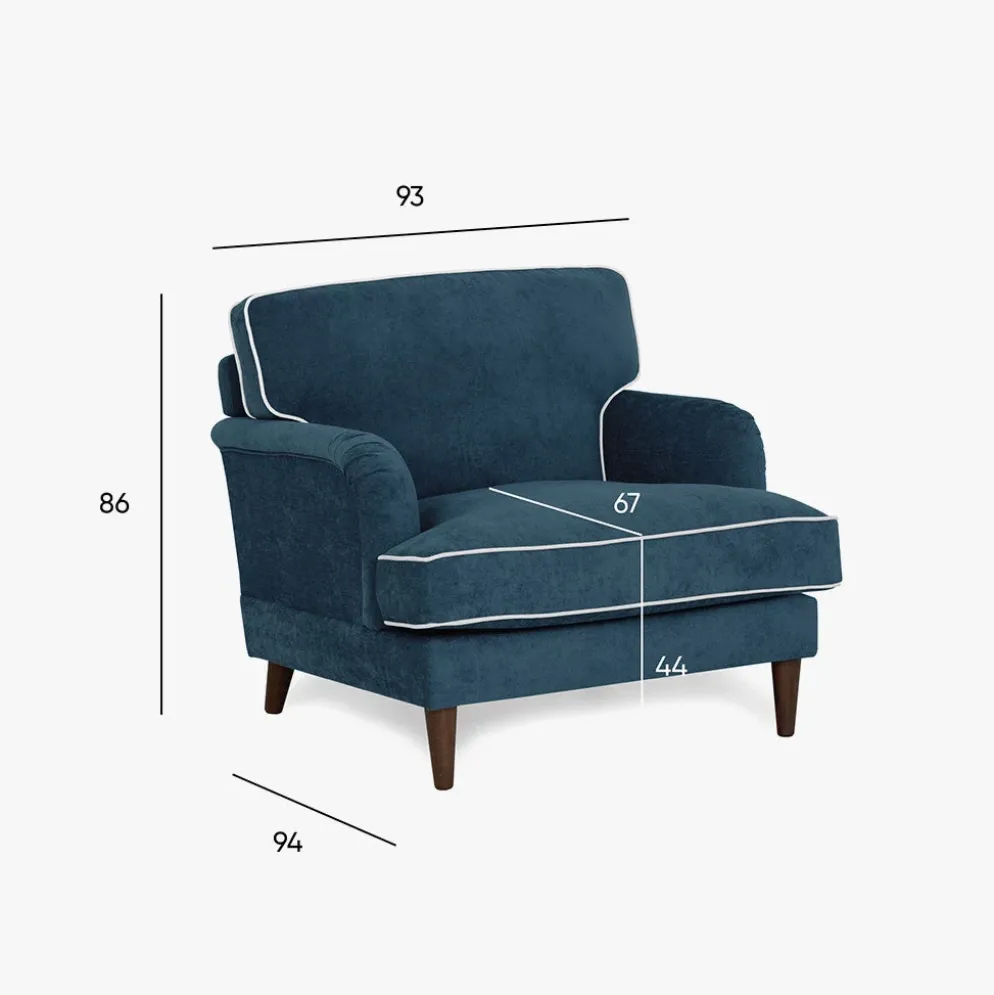 Cadeirão Com Perfis em Bege 93x94x86