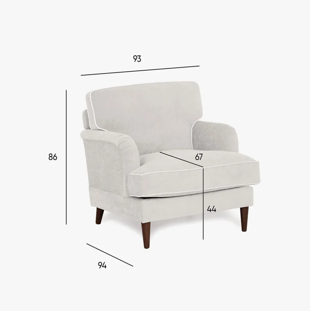 Cadeirão Com Perfis em Bege 93x94x86