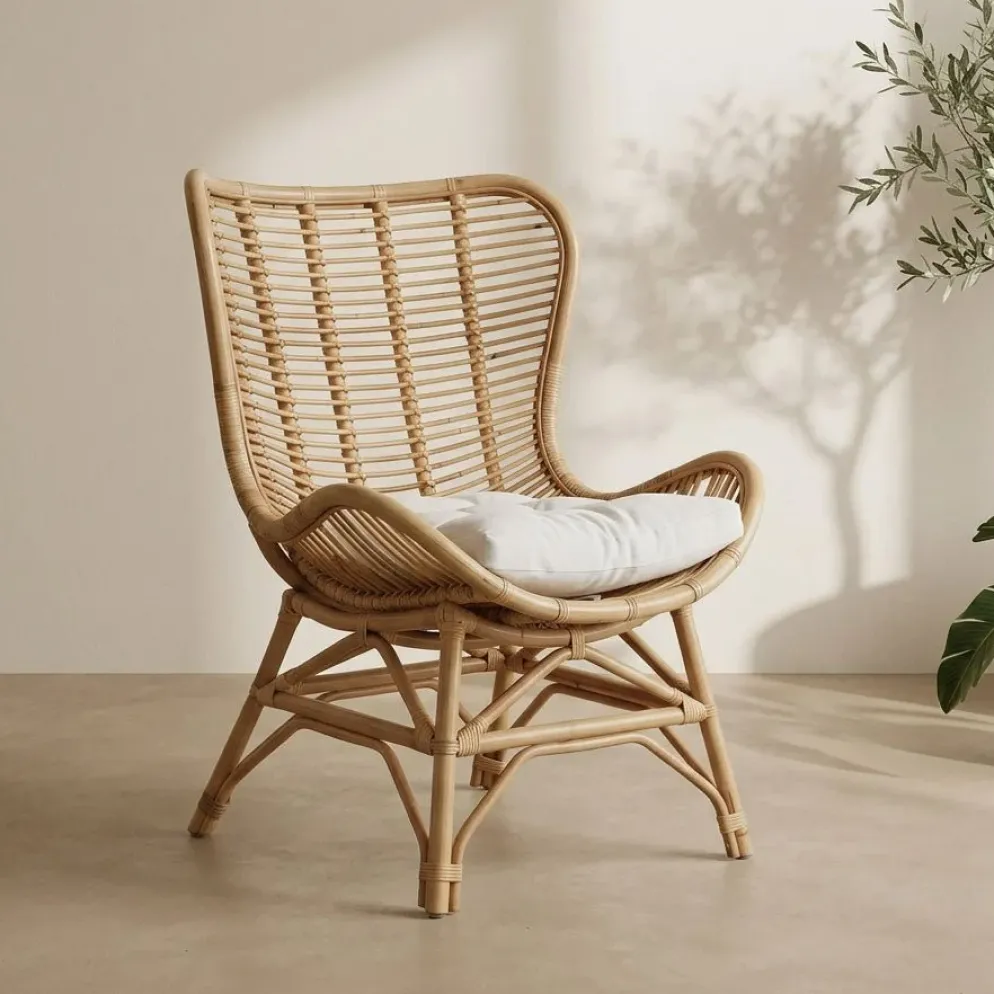 Cadeirão de Rattan Bambu