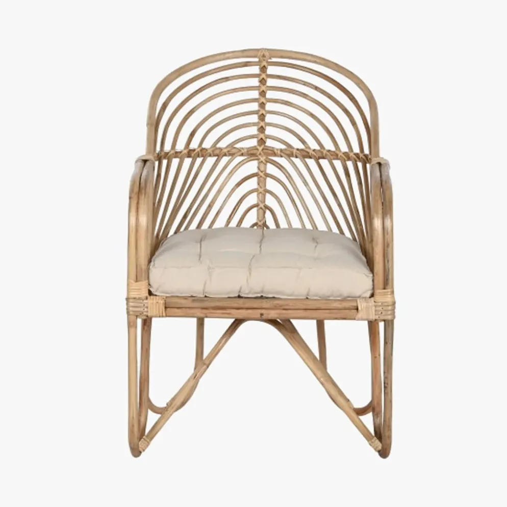 Cadeirão de Rattan e Bambu