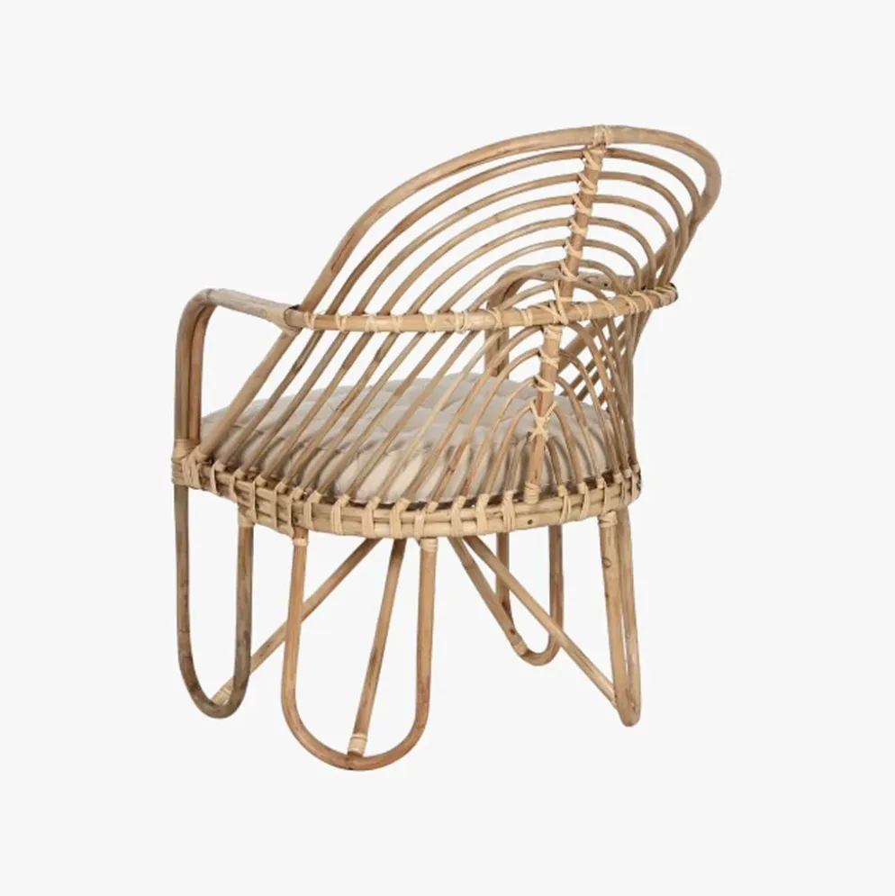 Cadeirão de Rattan e Bambu