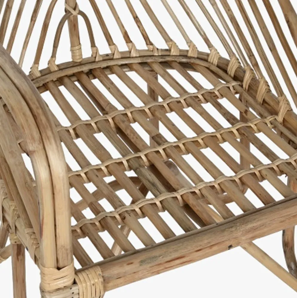 Cadeirão de Rattan e Bambu