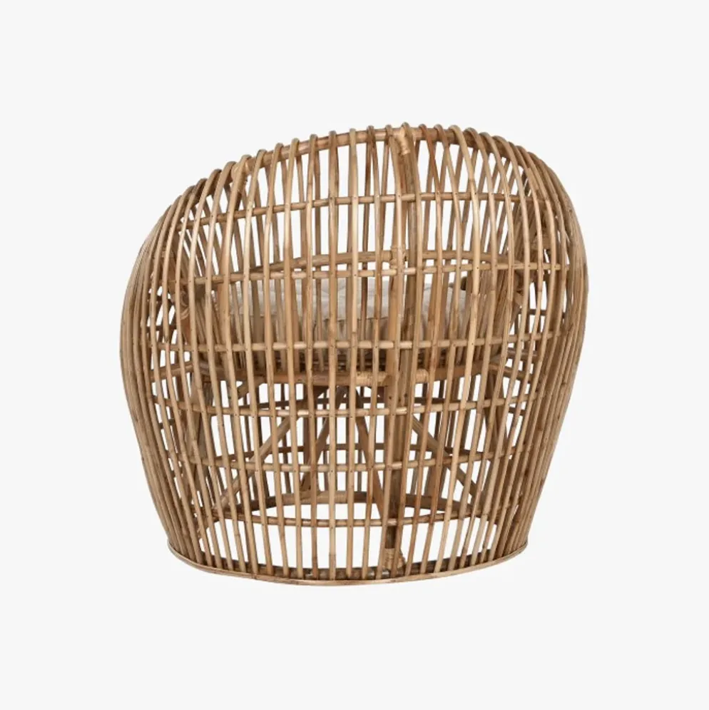 Cadeirão de Rattan e Bambu