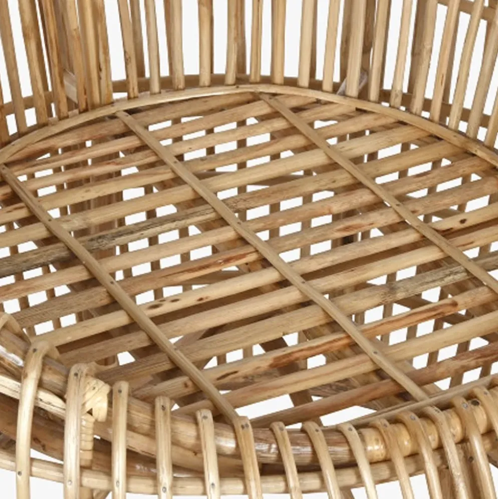 Cadeirão de Rattan e Bambu