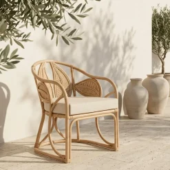 Cadeirão de Rattan Folha