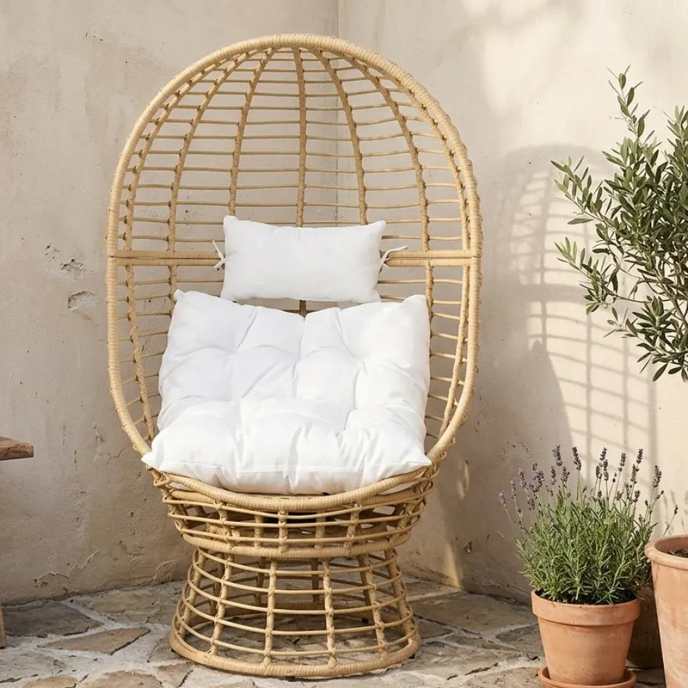 Cadeirão de Rattan Giratório