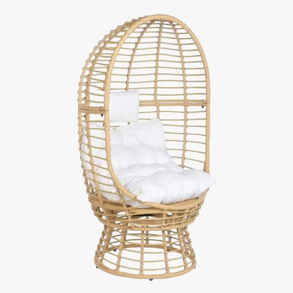 Cadeirão de Rattan Giratório