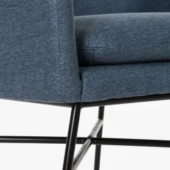Cadeirão Pé Metal Azul 66x62x75