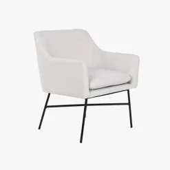 Cadeirão Pé Metal Bege 66x62x75