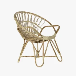 Cadeirão Redondo de Rattan 77x58x85