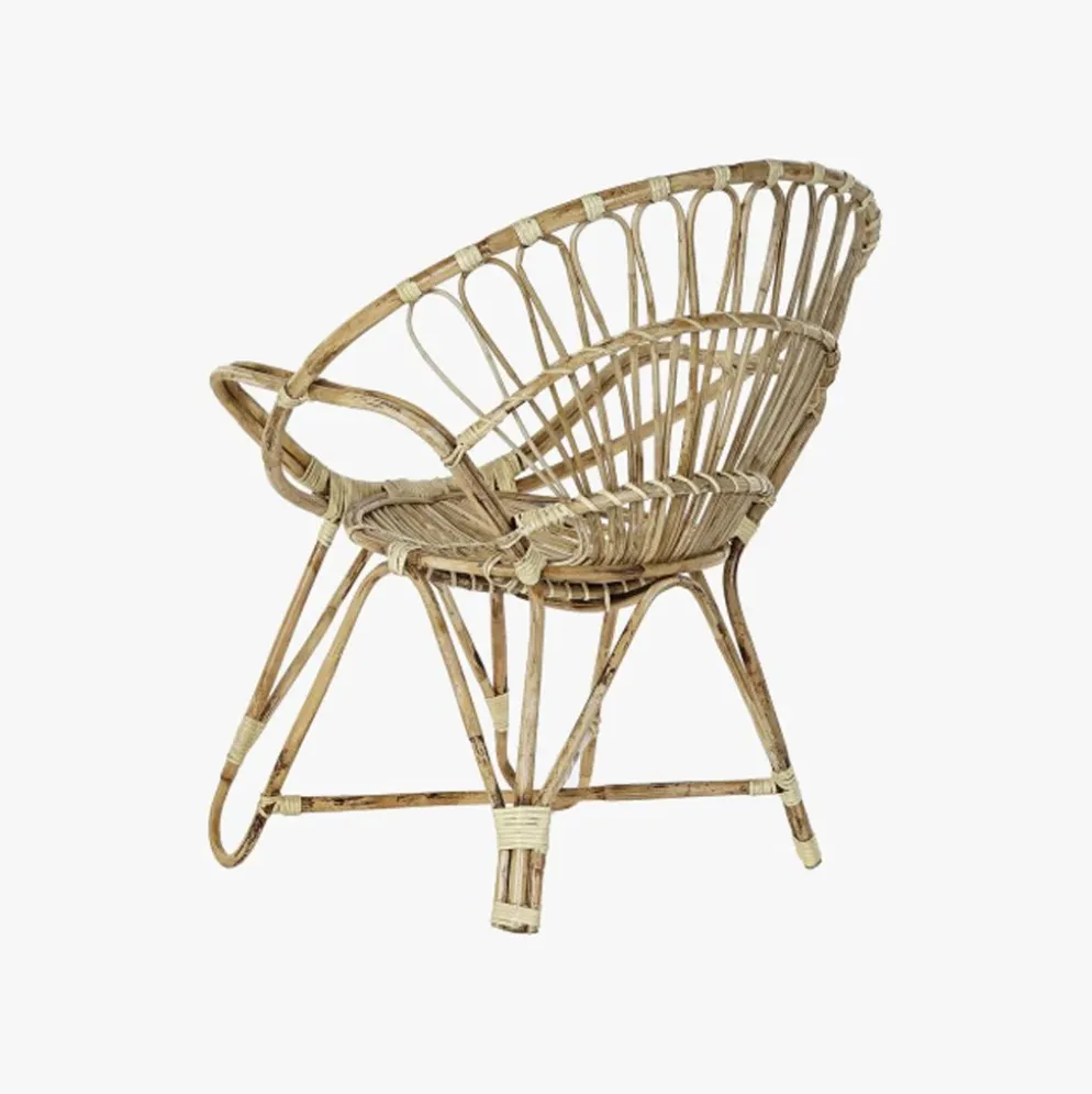 Cadeirão Redondo de Rattan 77x58x85