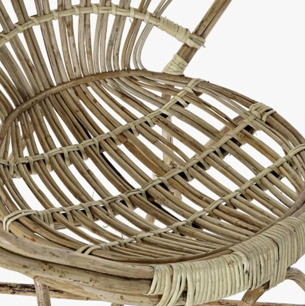 Cadeirão Redondo de Rattan 77x58x85