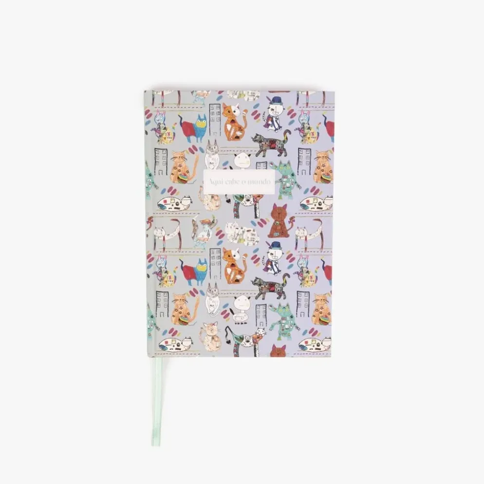 Caderno Journal com Gato Capa Dura A5