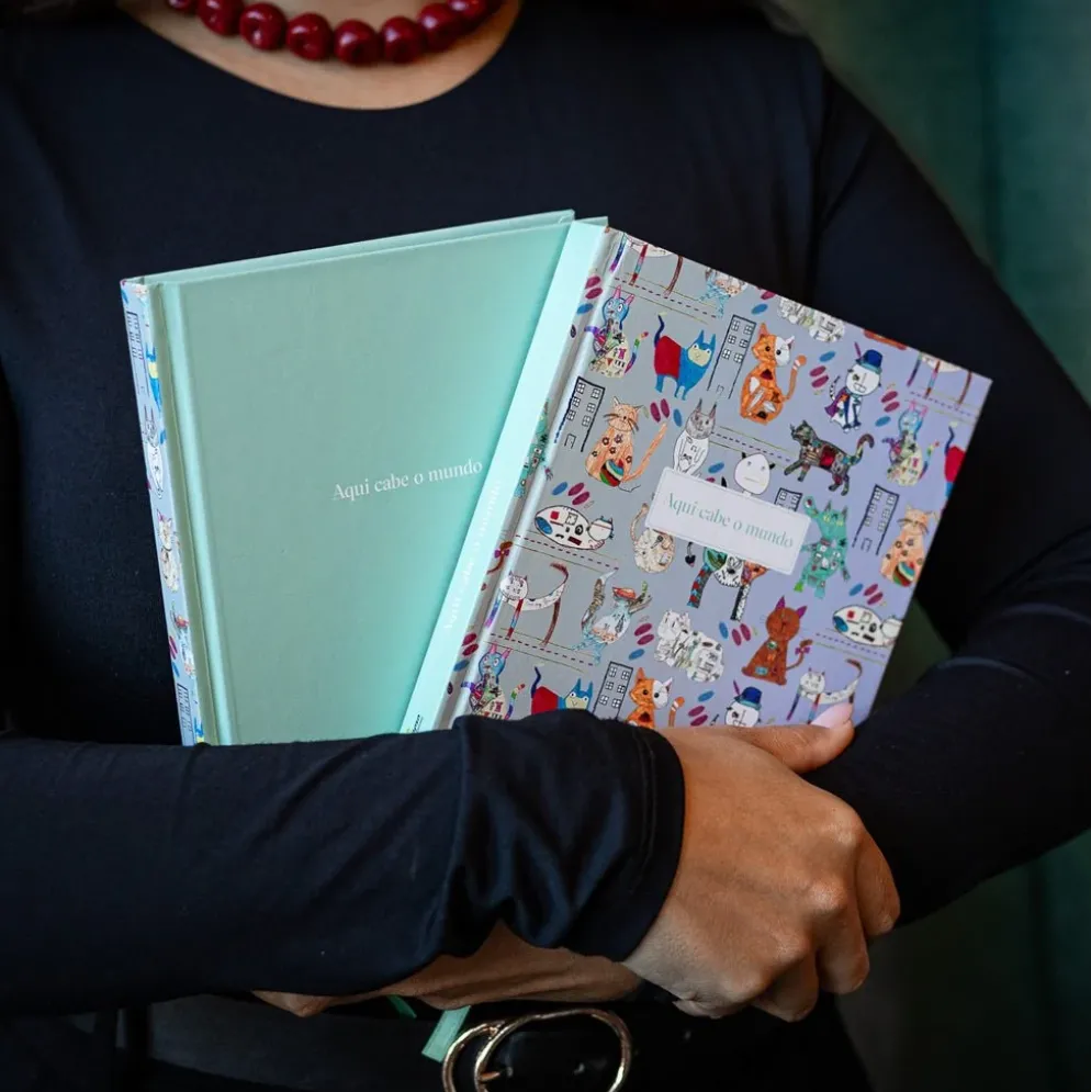 Caderno Journal com Gato Capa Dura A5