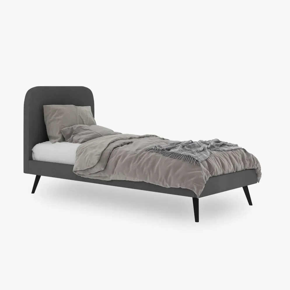 Cama cinza 90x200 cm