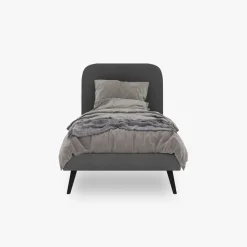 Cama cinza 90x200 cm