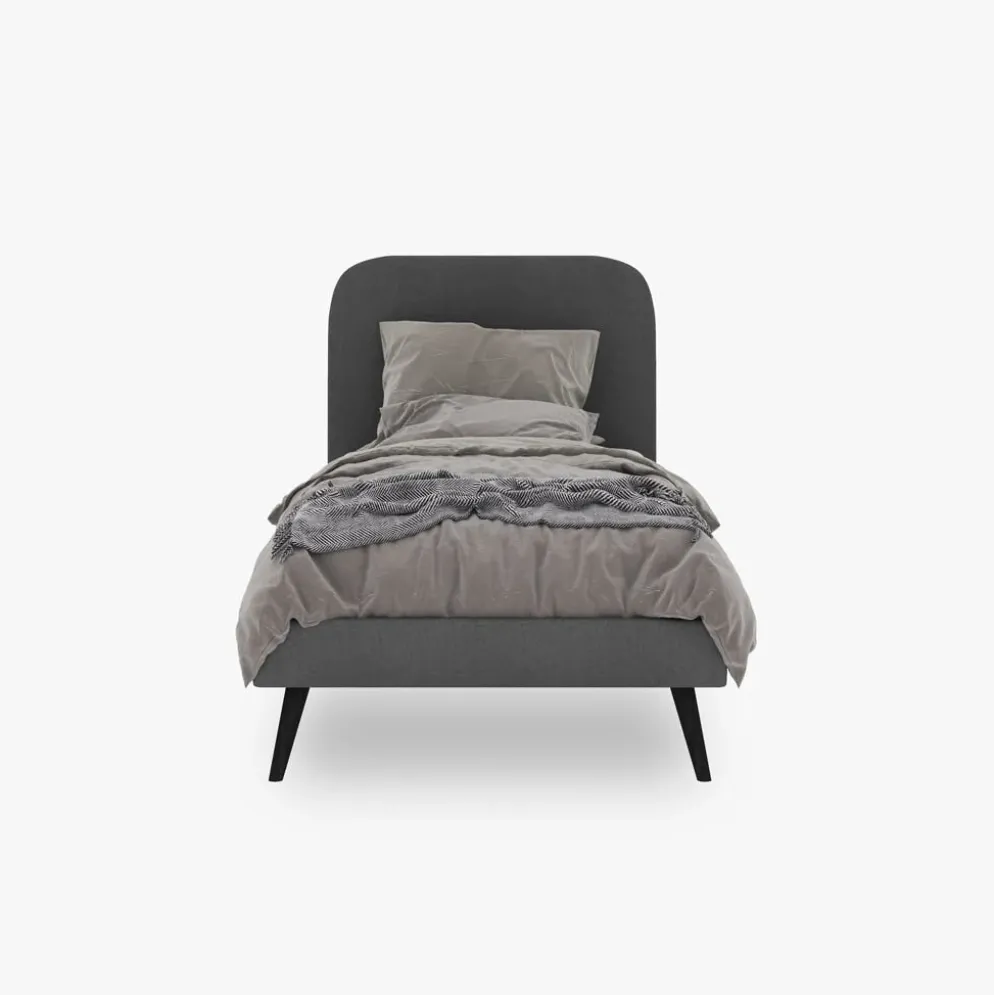 Cama cinza 90x200 cm